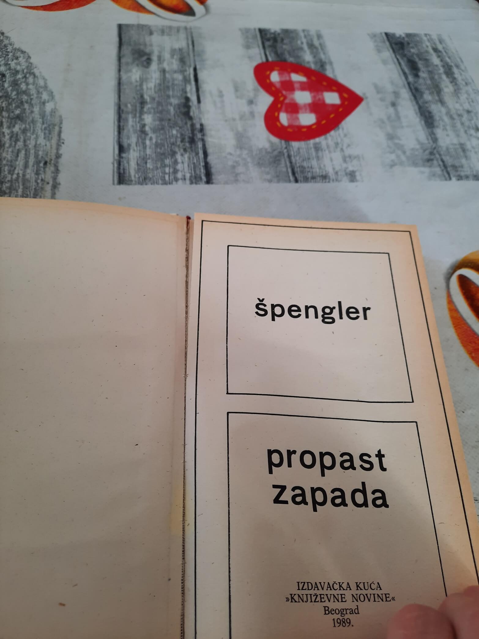 Propast zapada I - IV Osvald Špengler