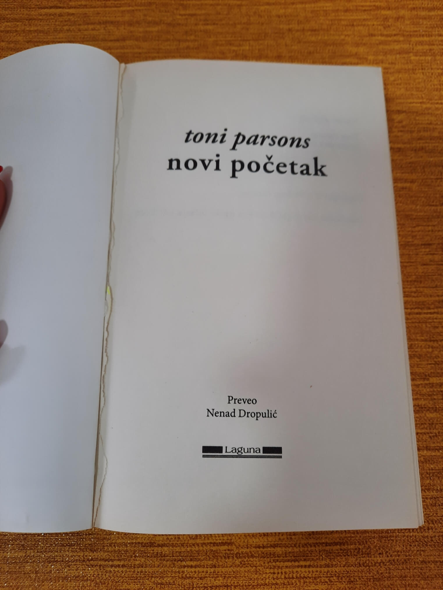 Novi početak - Toni Parsons