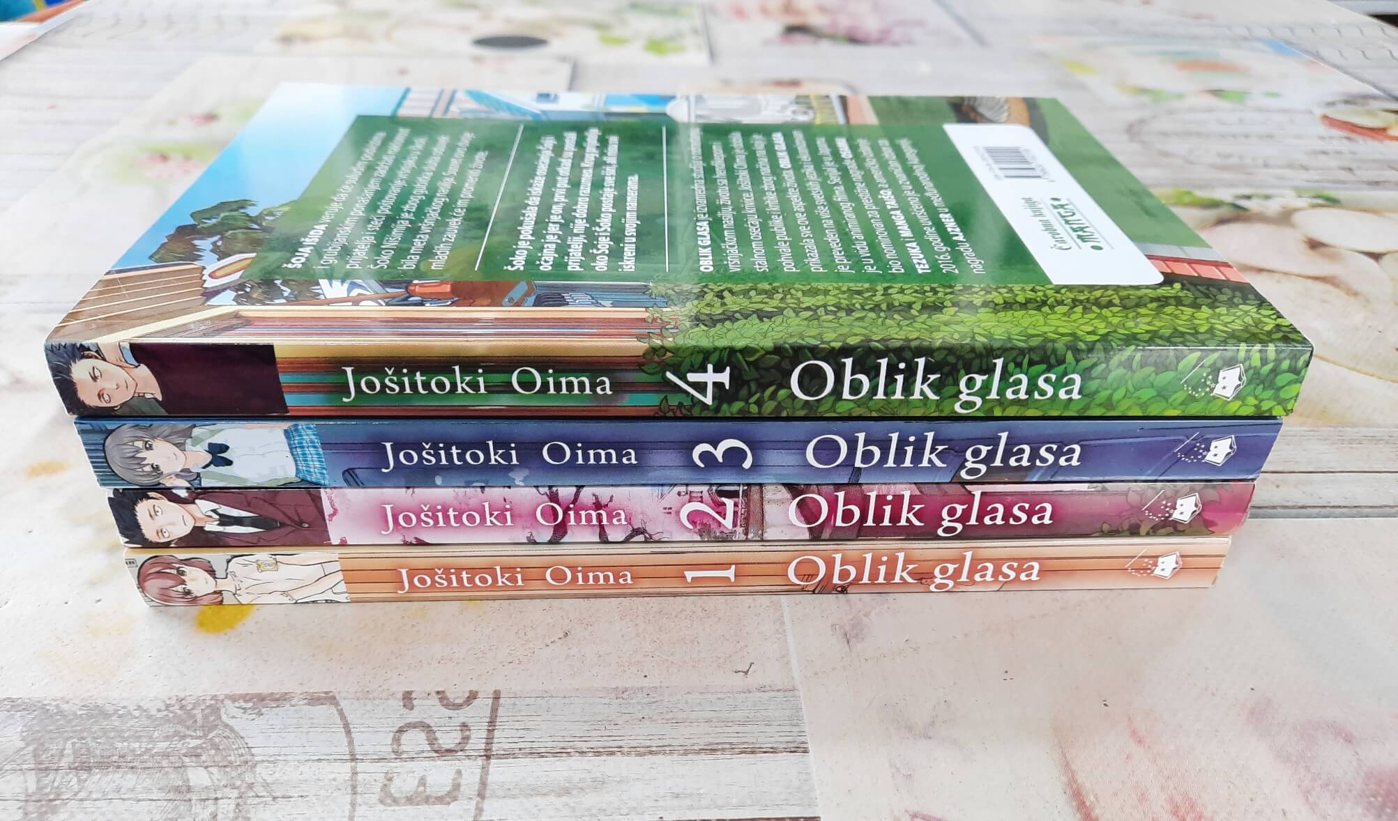 Oblik glasa (A Silent Voice) – Komplet tomovi 1, 2, 3 i 4 - Jošitoki Oima